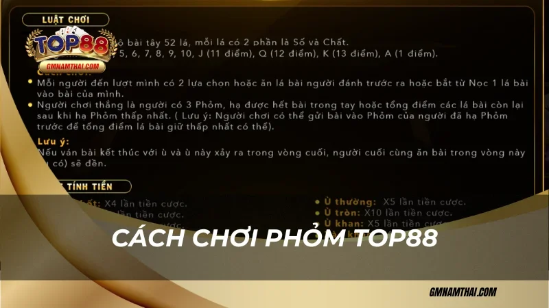 Cách chơi phỏm Top88