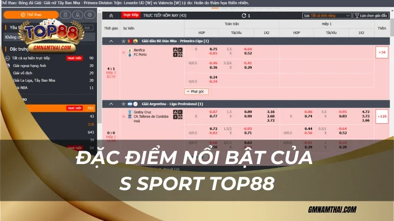 Đặc điểm nổi bật của S Sport Top88