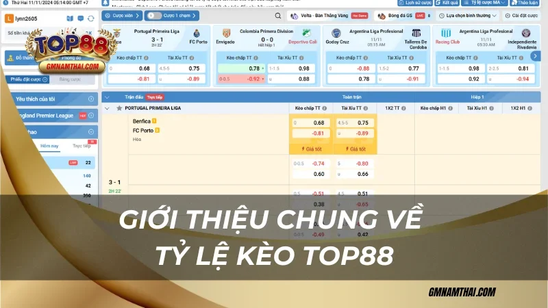 Giới thiệu chung về tỷ lệ kèo Top88