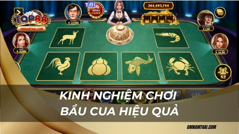 Kinh nghiệm chơi bầu cua Top88 hiệu quả