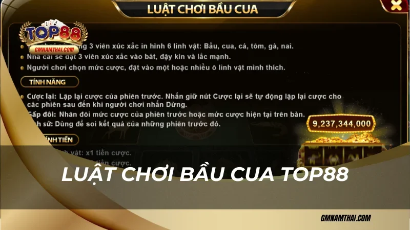 Luật chơi bầu cua Top88