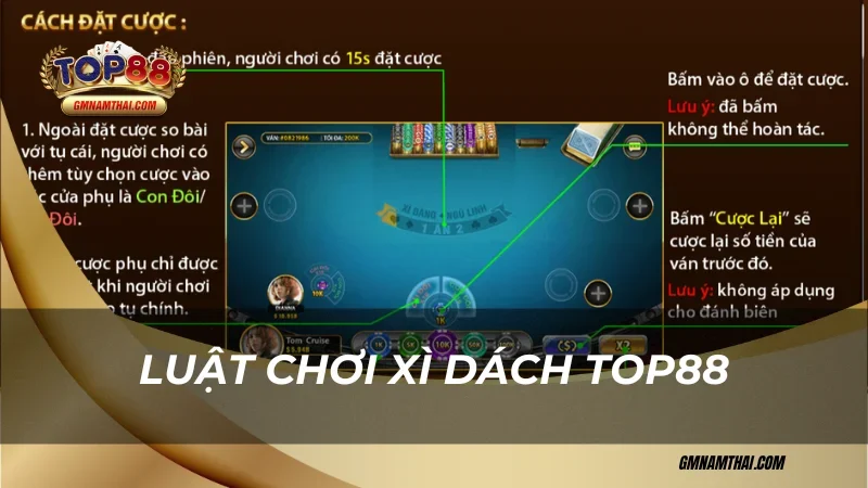 Luật chơi xì dách Top88